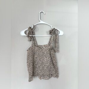 American Eagle Outfitters Animal Print Smocked Tank Top size medium